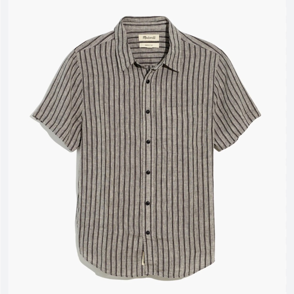 Madewell Men’s Short Sleeve Linen Shirt Large